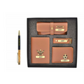 Personalised Pen &  All in One Men's Combo (4 pcs) - Tan