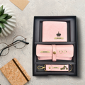 Classy Leather Customized Men's Combo (3 pcs) - Light Pink