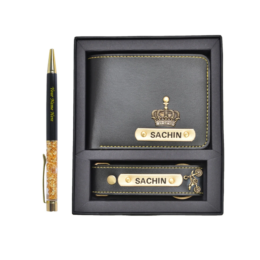 Personalized Pen &  Men's Combo (2 pcs) - Black