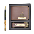 Personalized Pen & Men's Combo (2 pcs) - Brown