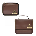 Women's Combo : Mini Makeup Kit & Sling Bag (Brown)