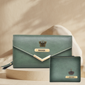 Classy Lady Wallet + Classy Men's Wallet | Couple Gifts - Olive Green