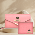 Classy Lady Wallet + Classy Men's Wallet | Couple Gifts - Peach