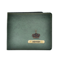 Classy Leather Customized Men's Wallet (Green)