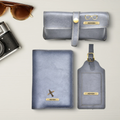 Classy Leather Customized  Frequent Traveller Combo (3 pcs) - Grey