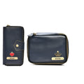 Women's Combo - Mini Makeup Kit & zip around lady Wallet (Royal Blue)