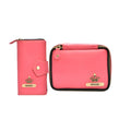 Women's Combo - Mini Makeup Kit & zip around lady Wallet (Pink)