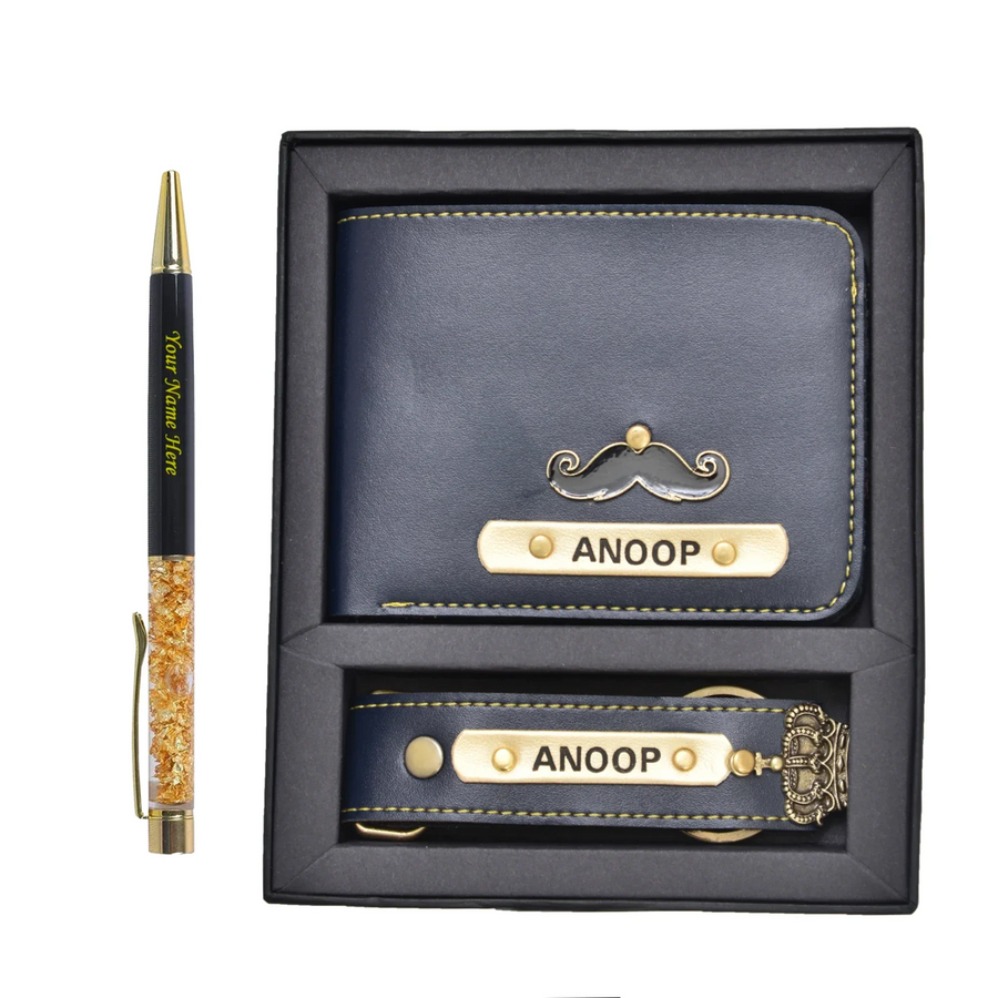 Personalized Pen & Men's Combo (2 pcs) - Royal Blue