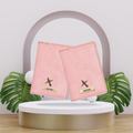 Classy Leather Customized Couple Traveller Combo (2 pcs) - Light pink
