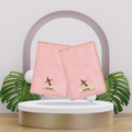 Classy Leather Customized Couple Traveller Combo (2 pcs) - Light pink