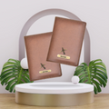 Classy Leather Customized Couple Traveller Combo (2 pcs) - Tan