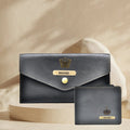 Classy Minimal Clutch + Classy Men's Wallet | Couple Gifts - Black