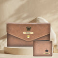 Classy Minimal Clutch + Classy Men's Wallet | Couple Gifts - Brown