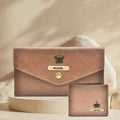 Classy Minimal Clutch + Classy Men's Wallet | Couple Gifts - Brown