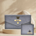 Classy Minimal Clutch + Classy Men's Wallet | Couple Gifts - Grey
