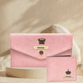 Classy Minimal Clutch + Classy Men's Wallet | Couple Gifts - Pink