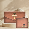 Classy Minimal Clutch + Classy Men's Wallet | Couple Gifts - Tan
