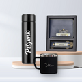 Personalized Temperature Bottle, Stainless Steel Mug & Men's Combo (2 pcs) - Royal Blue
