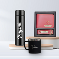 Personalized Temperature Bottle, Stainless Steel Mug & Men's Combo (2 pcs) - Wine