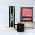 Personalized Temperature Bottle, Stainless Steel Mug & Men's Combo (2 pcs) - Wine