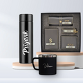 Personalised Stainless Steel Mug, Temperature Bottle & All in One Men's Combo (4 pcs) - Grey
