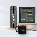 Personalized Temperature Bottle, Stainless Steel Mug &  All in One Men's Combo (4 pcs) - Olive Green