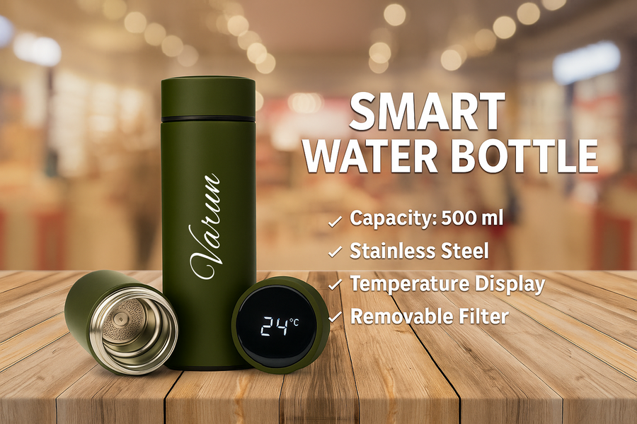 Personalized Temperature Bottle-GREEN