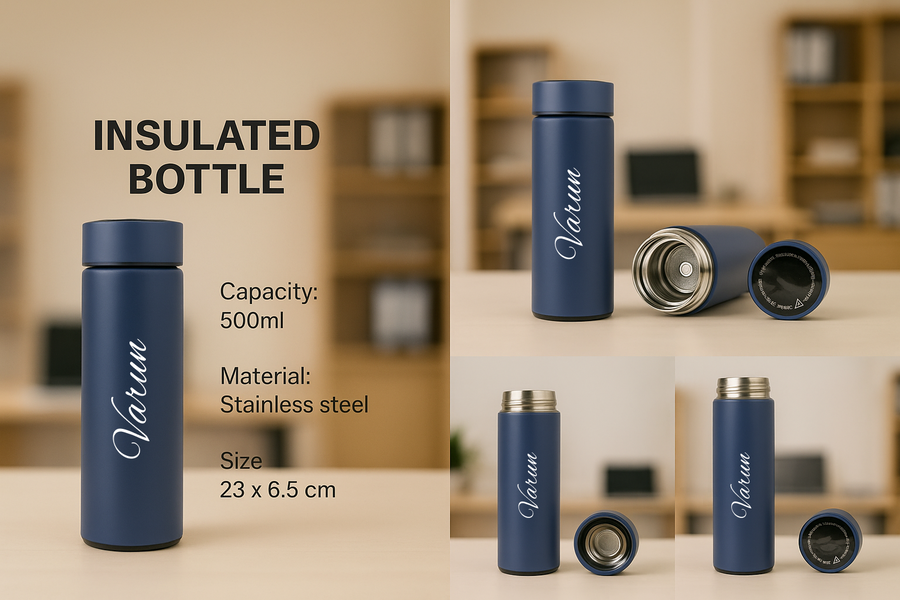 Personalized Temperature Bottle-BLUE