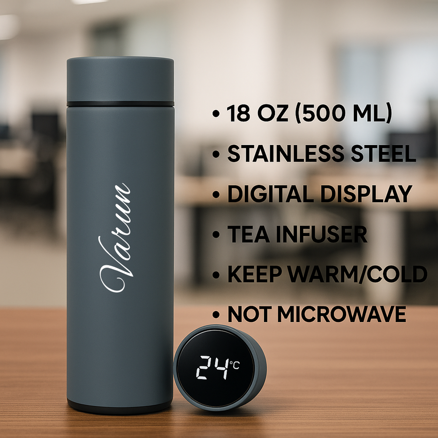 Personalized Temperature Bottle-GREY