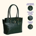 Classy Leather Customized Hand Bag 1.0 - Olive Green