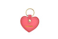 Personalized Stylish Vegan Leather Heart Keychain - Pink