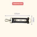 Personalized Nexon Leather Keychain with Hook - Black