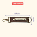 Personalized Nexon Leather Keychain with Hook - Brown