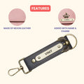 Personalized Nexon Leather Keychain with Hook - Grey