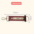Personalized Nexon Leather Keychain with Hook - Wine
