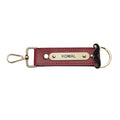 Personalized Nexon Leather Keychain with Hook - Wine
