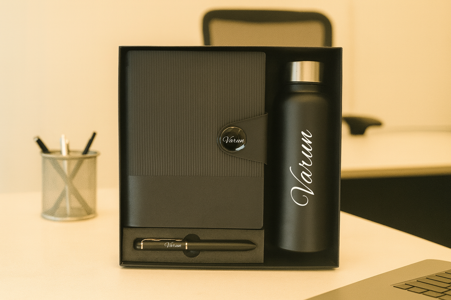 Nexon Diary+ Classic Metal Pen+ Classic Stainless Steel Bottle -Green