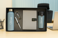 Nexon Diary + Classic Metal Pen + Classy Leather Metal Keychain + Classic Smart Bottle  + Stainless Steel Travell Mug - GREY