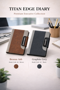 TITAN EDGE DIARY-GRAPHITE GRY A8-BLACK
