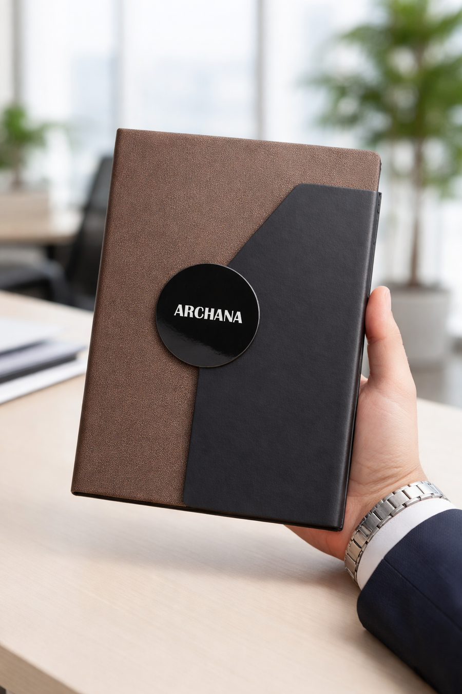 DIRECTORS DIARY-ESPRESSO NOIR A7-APRICOT