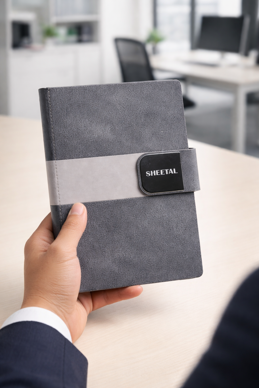 VELMONT EXECUTIVE DIARY-GRAPHHITE SLATE A6-GREY