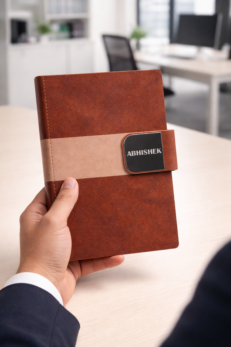 VELMONT EXECUTIVE DIARY-VINTAGE WALNUT A6-BROWN