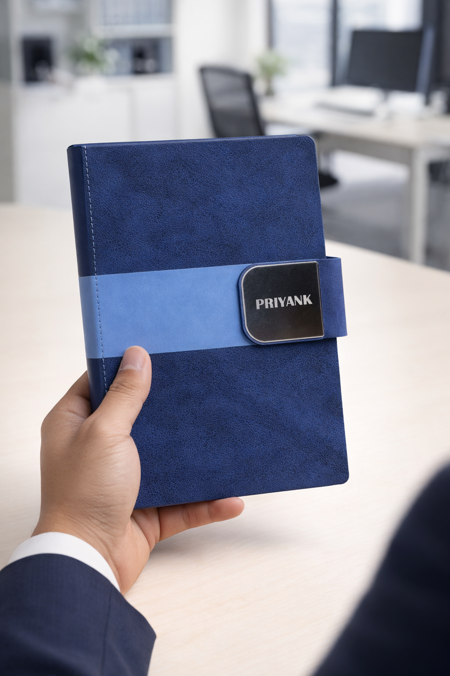 VELMONT EXECUTIVE DIARY-MIDNIGHT A6-NAVY BLUE