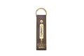 Personalized Stylish Vegan Leather Keychain - Brown