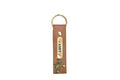Personalized Stylish Vegan Leather Keychain - Tan