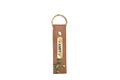 Personalized Stylish Vegan Leather Keychain - Tan