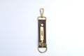 Personalized Nexon Leather Keychain with Hook - Olive Green