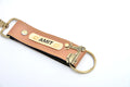 Personalized Nexon Leather Keychain with Hook - Tan