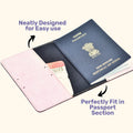 Travel Print Personalised Nexon Passport Cover 7 - Pink