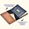 Travel Print Personalised Nexon Passport Cover 3 - Tan